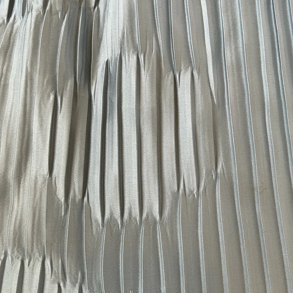 Tretyakova Anna Pale Blue Silver SILK SKIRT - SIZE 8 - 10 PENCIL STRAIGHT - Picture 9 of 9